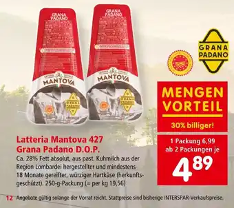 Interspar Latteria Mantova 427 Grana Padano D.O.P. Angebot