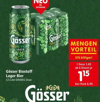 Interspar Gösser Biostoff Lager Bier Angebot