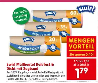 Interspar Swirl Müllbeutel Reißfest & Dicht mit Zugband Angebot