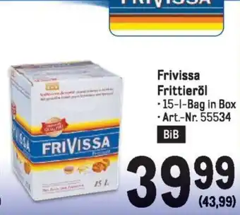 Metro Frivissa Frittieröl Angebot