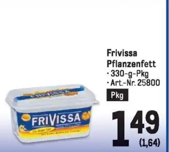 Metro Frivissa Pflanzenfett Angebot