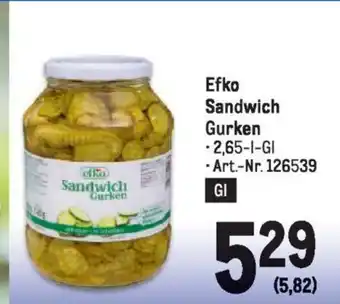 Metro Efko Sandwich Gurken Angebot