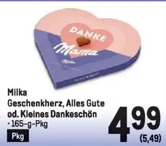 Metro Milka Geschenkherz, Alles Gute od. Kleines Dankeschön Angebot