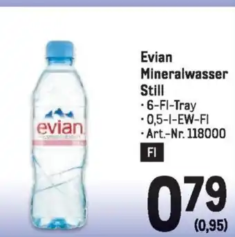 Metro Evian Mineralwasser Still Angebot