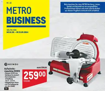 Metro Aufschnitt- maschine Angebot