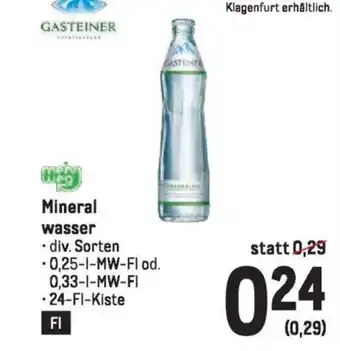 Metro Mineral wasser Angebot