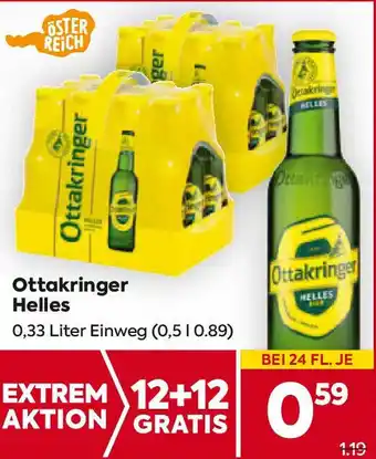 Billa Ottakringer Helles 0,33 Liter Einweg Angebot