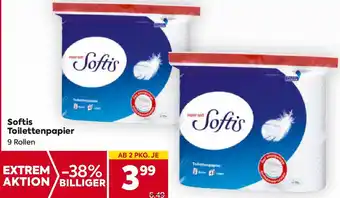 Billa Softis Toilettenpapier 9 Rollen Angebot