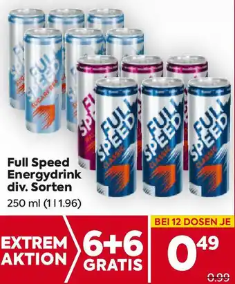Billa Full Speed Energydrink div. Sorten 250 ml Angebot