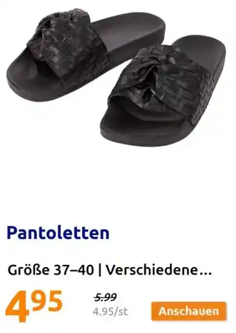 Action Pantoletten Größe 37-40 Angebot