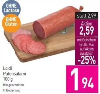 Sutterlüty Loidl Putensalami 100 g Angebot