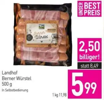 Sutterlüty Landhof Berner Würstel 500 g Angebot
