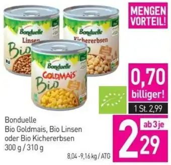 Sutterlüty Bonduelle Bio Goldmais, Bio Linsen oder Bio Kichererbsen 300 g/310 g Angebot
