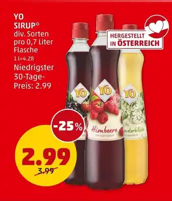 PENNY YO SIRUP 0.7 Liter Angebot