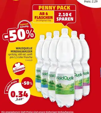 PENNY WALDQUELLE MINERALWASSER 1.5 Liter Angebot