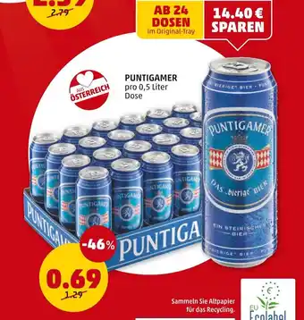 PENNY PUNTIGAMER 0.5 Liter Angebot