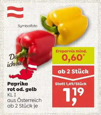 ADEG Paprika rot od. gelb Angebot