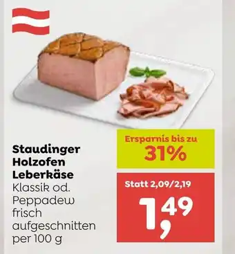 ADEG Staudinger Holzofen Leberkäse 100g Angebot