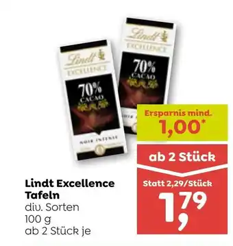 ADEG Lindt Excellence Tafeln 100g Angebot