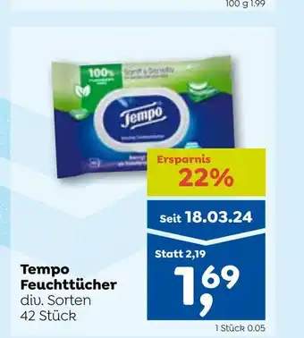 ADEG Tempo Feuchttücher Angebot