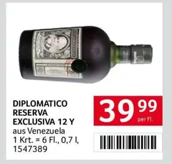 Transgourmet DIPLOMATICO RESERVA EXCLUSIVA 12 Y Angebot