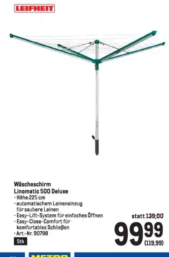 Metro Wäscheschirm Linomatic 500 Deluxe Angebot