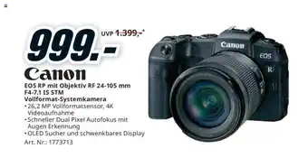 Media Markt EOS RP mit Objektiv RF 24-105 mm F4-7.1 IS STM Vollformat-Systemkamera Angebot