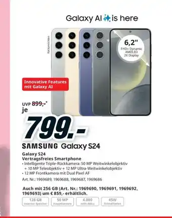 Media Markt Galaxy S24 Vertragsfreies Smartphone Angebot