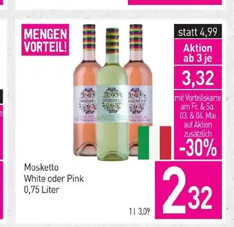 Sutterlüty Mosketto White oder Pink 0.75 Liter Angebot