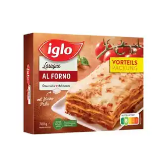 Eurospar iglo Genießerpfanne, versch. Sorten oder Lasagne al Forno EUROSPAR 1 Packung Angebot