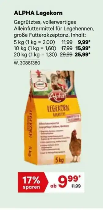 Lagerhaus ALPHA Legekorn Angebot