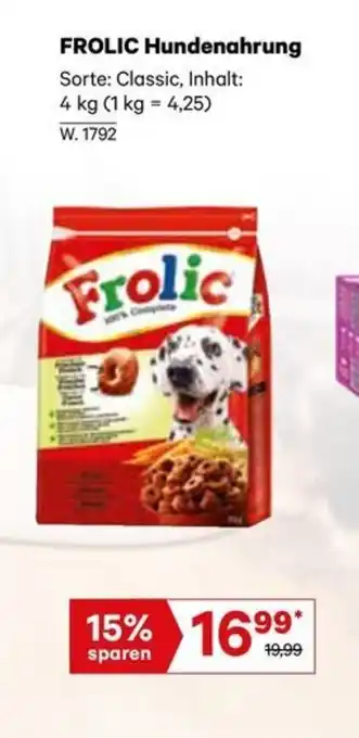 Lagerhaus FROLIC Hundenahrung Angebot