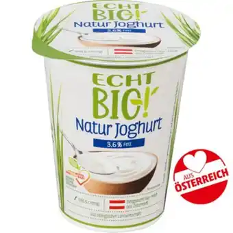 PENNY Echt Bio Naturjoghurt Penny 400 Gramm 1 Becher Angebot