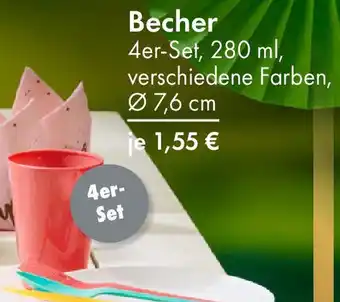 TEDi Becher Angebot