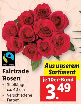 Lidl Fairtrade Rosen Angebot