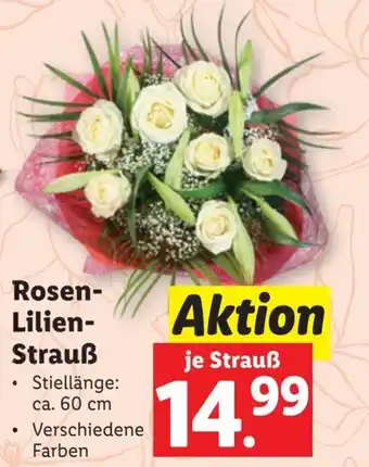 Lidl Rosen- Lilien- Strauß Angebot