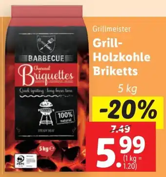 Lidl Grill- Holzkohle Briketts 5kg Angebot