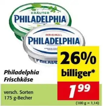 Nah&Frisch Philadelphia Frischkäse 175g Angebot