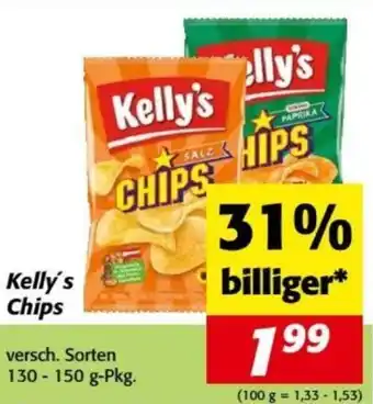 Nah&Frisch Kelly's Chips 130-150g Angebot