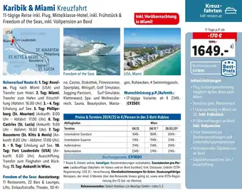 Lidl Reisen Karibik & Miami Kreuzfahrt Angebot