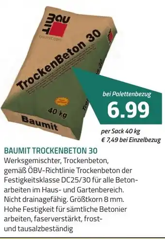 Bauring BAUMIT TROCKENBETON 30 Angebot