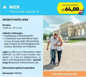Hofer Reisen WIEN Angebot