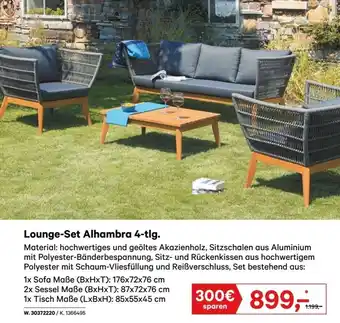 Lagerhaus Lounge-Set Alhambra 4-tlg Angebot