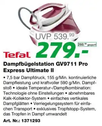 EP Dampfbügelstation GV9711 Pro Express Ultimate II Angebot