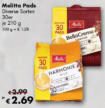 Travel FREE Melitta Pads 210g Angebot