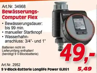 Zgonc Bewässerungs- Computer Flex Angebot