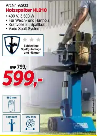 Zgonc Holzspalter HL810 Angebot