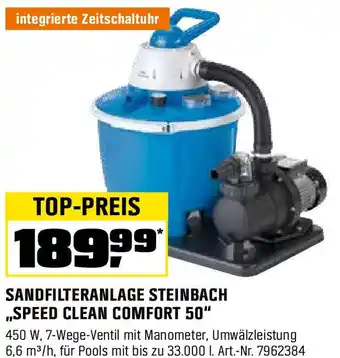OBI SANDFILTERANLAGE STEINBACH ,,SPEED CLEAN COMFORT 50 Angebot