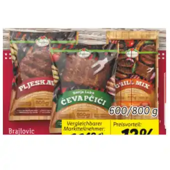 Lidl Brajlovic Cevapcici, Hamburger oder Grill Mix versch. Sorten Lidl 1 Packung Angebot