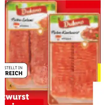 Lidl Dulano Putenkantwurst oder Salami Lidl 140 Gramm 1 Packung Angebot